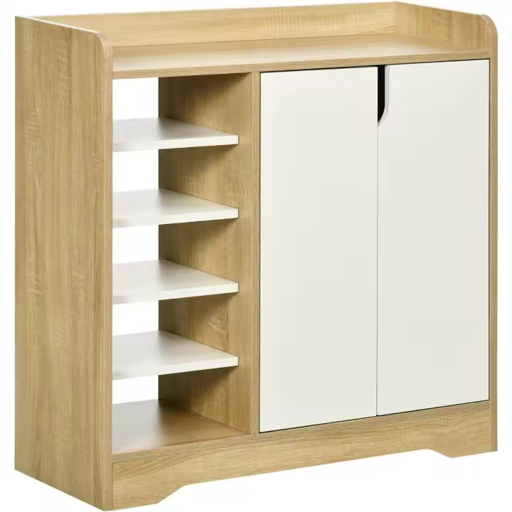 Moderno Zapatero Estrecho con 2 Puertas Almacenamiento de 13 Pares de Zapatos para Entrada Pasillo - 1