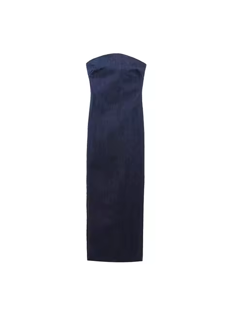 Vestido de mezclilla para mujer Vestido sin espalda para mujer - 1