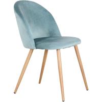 Juego 4 Sillas Comedor Tapizadas Laterales con Respaldo Asiento Terciopelo Suave y Patas Metal Ajustables, Ver - details 1