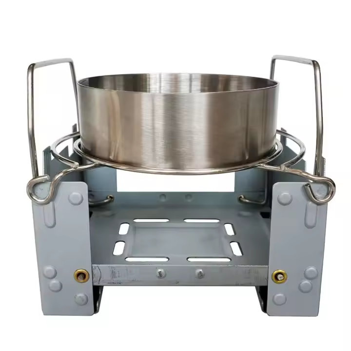 Conjunto de anillo de aire de extensión plegable de bolsillo, soporte para estufa de alcohol, adecuado para quemadores de gas - 1