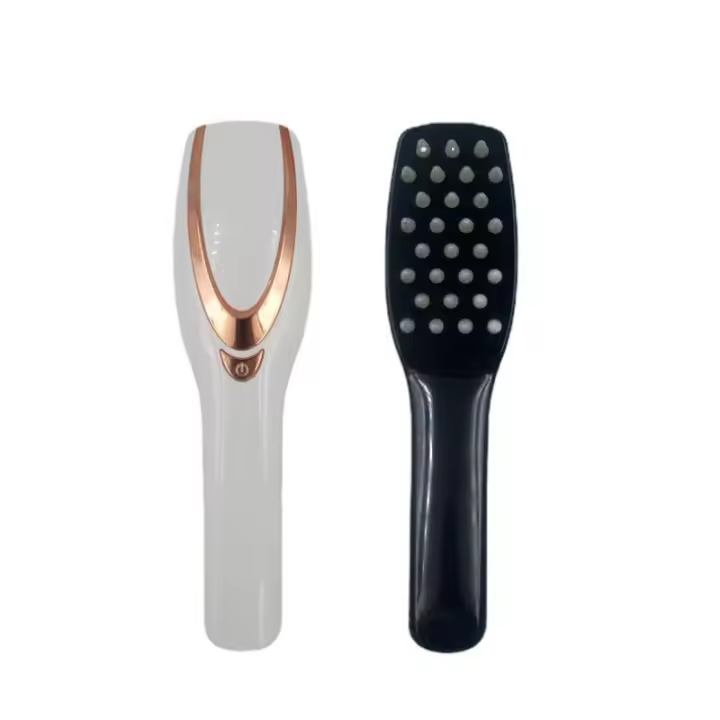 Terapia capilar de dos colores, belleza informal, peine de masaje eléctrico, masajeador de cabeza, instrumento para el cuidado del cuero cabelludo, color de vibración, peine ligero para el cuidado del cabello - 1