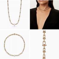 ΤΙΦΑΝΗ ™ Collar de eslabones graduados HardWear, el diseño de candado está enlazado alternativamente con perlas de agua dulce - details 0