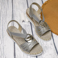 Sandalias de cuña informales para mujer, zapatos de punta abierta, estilo bohemio, de verano - details 33