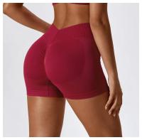 Shorts de Yoga de Cintura Alta Ajuste Ajustado para Abdomen y Cadera Material de Nylon - details 2