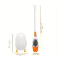 Cepillo De Inodoro De Pico De Pato Con Mango Largo Cepillo De Limpieza De Piso Para Baño Cepillo De Toalla Suave Montado En La Pared Set De Limpieza Del Baño - details 4
