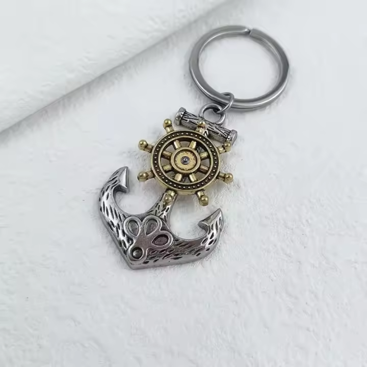 Colgante de Timón de Personalidad Vintage de Aleación Llavero para Coche para Hombres y Mujeres - 1