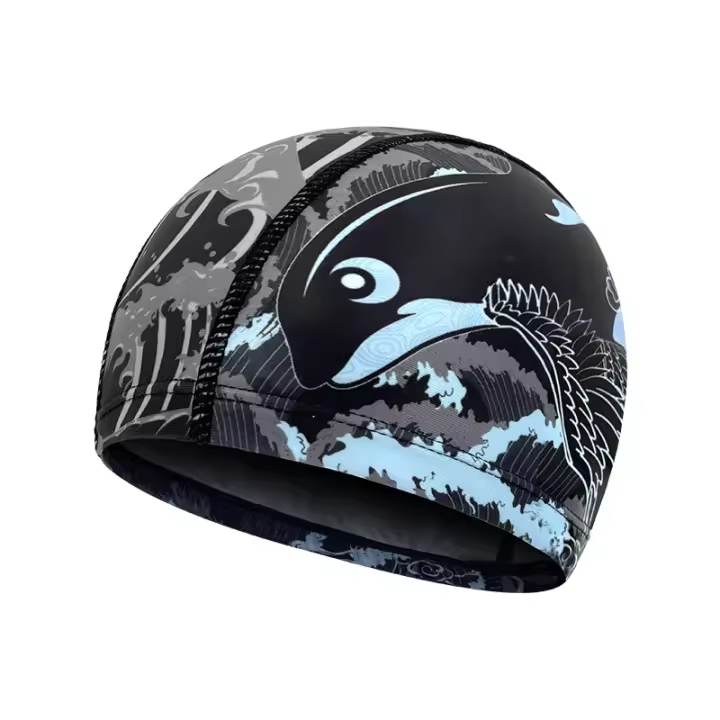 Gorros de Natación de Secado Rápido Gorros Estampados Transpirables para Hombres y Mujeres - 1