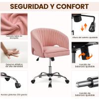 Silla de Oficina de Terciopelo Ruinas Giratorias de 360° Ajustable en Altura - details 31