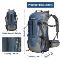 Mochila deportiva impermeable de 50L ideal para senderismo, montañismo, expediciones de camping y viajes - details 2