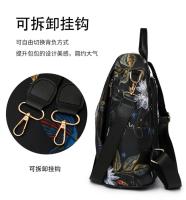 Mochila antirrobo vintage para mujer, bolso de hombro de viaje, mochila negra informal, flores, regalo para madre - details 9