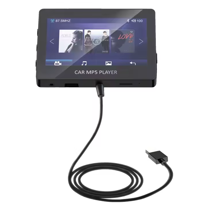 Reproductor de música MP5 para coche, dispositivo electrónico con Bluetooth 5,0, transmisor FM, compatible con disco TF U, M6 - 1