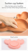 Juego de vajilla antideslizante para bebé, cuenco de silicona suave, plato, cuchara, tenedor, babero, juego de tazas, platos de alimentación para niños pequeños, 8 unids/set - details 5