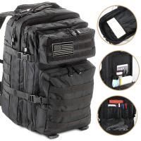 Bolso de hombro doble de viaje para escalada de montaña, mochila táctica de gran tamaño, mochila de acampada duradera para exteriores, mochila de viaje de gran capacidad de 50L, bolsas impermeables de nailon para exteriores, senderismo, viaje, bolsa de se - details 4
