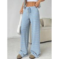 Pantalones de mujer con cintura elástica a rayas, talla única, recién llegados de otoño - details 11