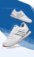 Zapatillas de deporte de cuero para hombre, zapatos deportivos informales para exteriores, antideslizantes, transpirables, cómodos para caminar - details 2