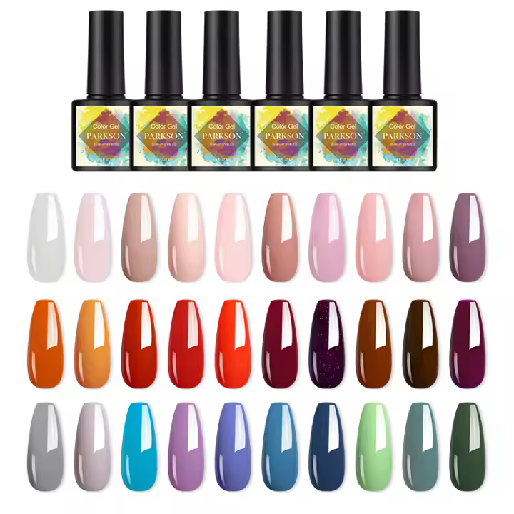 Parkson-Conjunto de botellas de esmalte de Gel semipermanente, laca LED UV desnuda, purpurina de larga duración, manicura, 8ml, 30 unidades por Set - 1