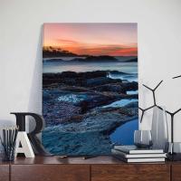Pintura de Landschape de Montañas y Ríos de Natureza en Lienzo Decorativo para Dormitorio con Marco Poster de Arte Mural Picture Decor de Marca DHROOM - details 2