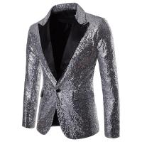 Traje de Fiesta Brillante para Hombres Chaquetas de Lentejuelas con Botones - details 4