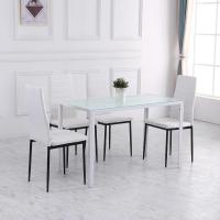 Mesa de Comedor de Cristal Mesa Rectangular para 4-6 Personas con Patas de Metal Multifuncional para Cocina Salón 120x60x75 cm Negro - details 14