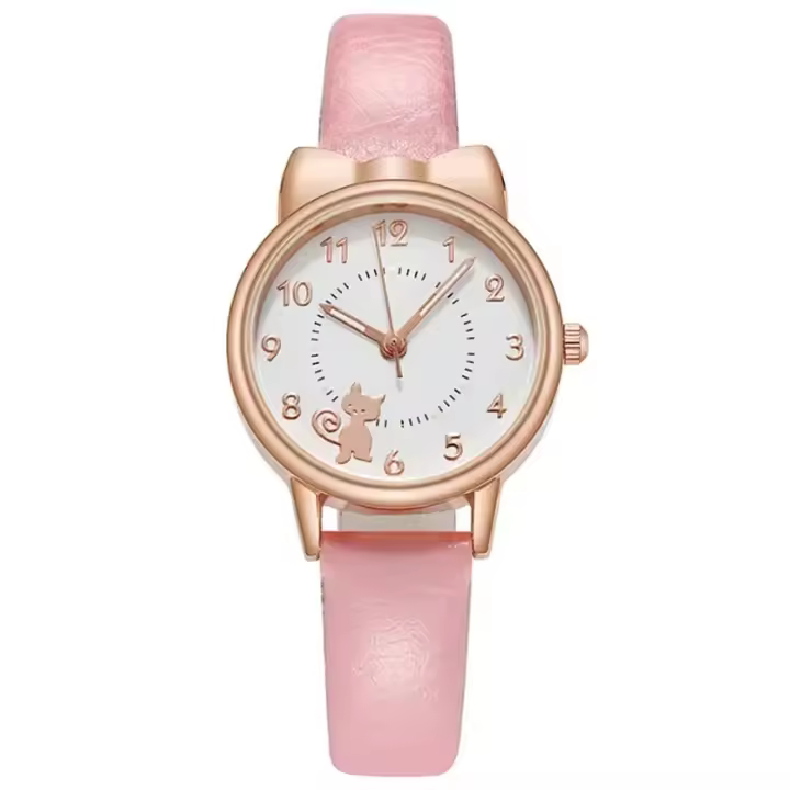 Reloj para mujer, vestido, pulsera romántica, reloj de pulsera, lindo reloj de cuarzo con gato para mujer, reloj para mujer - 1