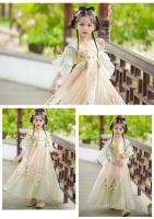 Ropa nacional Hanfu para niñas, vestido de verano de estilo chino para niños, disfraz antiguo súper inmortal bordado para niña, novedad de 2025 - details 8