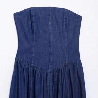 Vestido de moda con hombros descubiertos para mujer, Vestidos largos ajustados sin mangas con espalda descubierta de mezclilla para mujer, Vestidos de primavera y verano 2025 para mujer - details 1