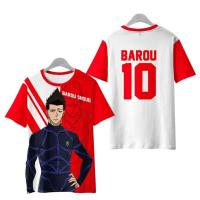 Camisetas de talla grande con estampado 3D para hombre y mujer, Jersey transpirable de secado rápido con cierre azul para deportes callejeros, manga corta - details 5