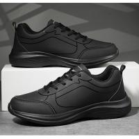 Zapatillas de deporte de cuero de alta calidad para hombre, zapatos informales impermeables, zapatillas ligeras para correr al aire libre, Tenis deportivos, zapatos planos masculinos - details 24