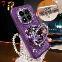 Funda con soporte para teléfono Magsafe con pulsera de cristal brillante para Xiaomi Redmi Note 14 Pro Plus 4G 5G - details 0