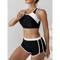 Conjunto de Bikini con cremallera para mujer, traje de baño de dos piezas con pantalón corto, traje de baño deportivo para mujer, ropa de playa para verano 2025 - details 3