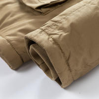Chaqueta gruesa de lana para hombre, abrigo a prueba de viento con Cuello de piel y capucha, Parka informal de marca clásica, a la moda, novedad de invierno, 2024 - details 19