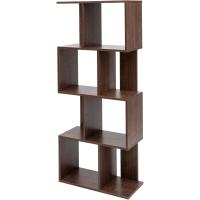 Estantería decorativa/estantes flotantes/Estantería de madera/Estantería con 4 estantes, oficina,modular, sala de estar, biblioteca - Display Shelf SRK-W3 - Marrón ceniza - details 75