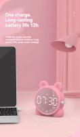 Nuevo Reloj despertador para niños, Altavoz Bluetooth, despertador para mesita de noche, espejo, temporizador de despertador - details 9