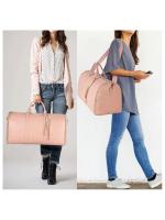 Bolso de viaje plegable para mujer, bolsa de lona de cuero PU grande, bolsa de viaje de negocios - details 4