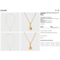 СЕLΙΝЕ Collar Triomphe Solitaire en latón con acabado dorado, cadena ajustada - details 0
