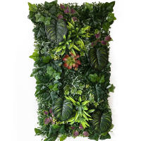 HUATIAN Pantalla de Pared de Hierba Artificial 50cmX100cm Decoración de Habitación Tropical - details 5