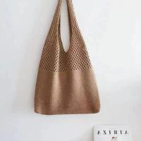 2025 Bolso de punto hueco para mujer, bolso tejido con dopamina, bolso de un solo hombro moderno y versátil, bolso de mano, Navidad - details 13