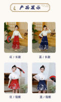 Falda con cara de caballo para niña, edición de otoño 2025, conjunto de primavera, ropa para niños Hanfu de estilo chino antiguo - details 4
