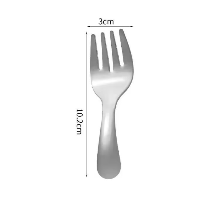 Mini cuchara, tenedor, villa portátil para exteriores, juego de cubiertos de acero inoxidable para senderismo, suministros de cocina para acampar al aire libre, 1/3 piezas - 1