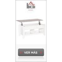 Mesa de Centro Elevable Mesita de Comedor Mesa de Café Versátil con Almacenaje Oculto Patas de Metal para Salón Comedor 90x60,5x45,5 cm Teca - details 8