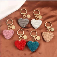Llavero En Forma De Corazón Con Colgante Para Llaves De Coche Anillo Abierto Para Bolsa Moda Accesorio De Decoración Para Mujer - details 2