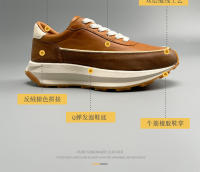 Zapatos deportivos de plataforma transpirables de cuero nuevos, estilo retro Forrest Gump - details 19