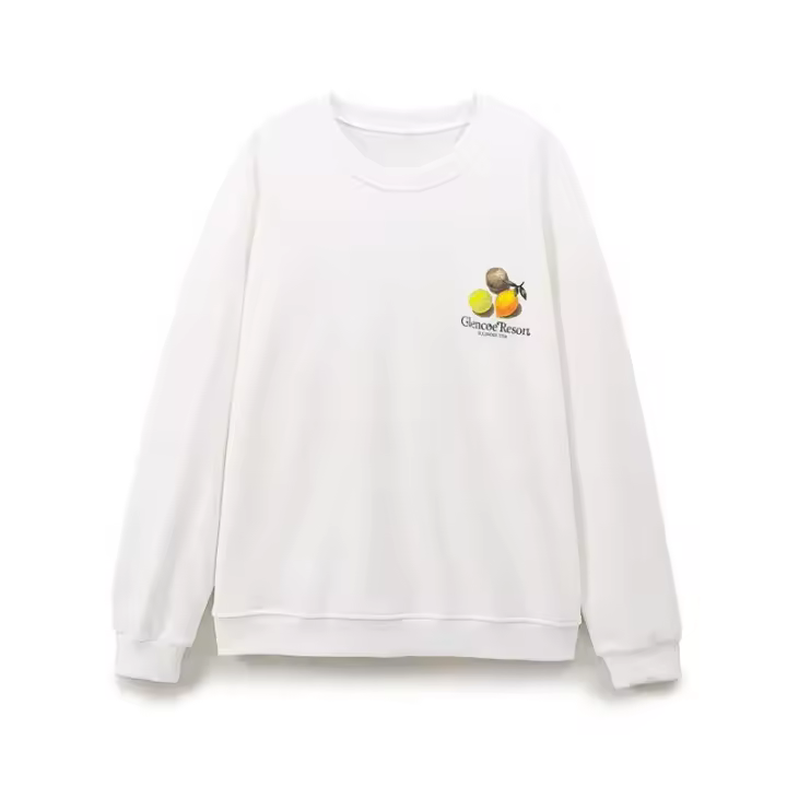 Sudadera Blanca de Moda para Mujer Otoño Estampado Floral, Cuello Redondo, Manga Larga, Ropa Cómoda 2025 - 1