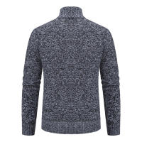 Chaqueta Deportiva Casual Para Hombre De Otoño E Invierno Nueva JERSEY Color Sólido Cuello Erguido Abrazadera De Poliéster Con Cierre De Cremallera - details 6