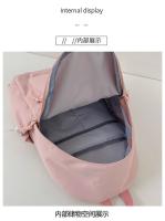 Mochilas simples y versátilesMochila para estudiantes de secundaria Mochila para estudiantes universitarios de gran capacidad Mochila de color sólido de estilo coreano - details 44