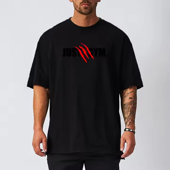 Oversized Loose Casual Sport Men T-shirt Summer Breathable Quick Dry Gym Fitness Bodybuilding Workout Fashion Short Sleeves Tees - 1
