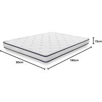 Colchón Viscoelástico 135x190 cm - Altura 30 cm - Upsilon - Espuma HR y Blue Latex - Firme, Transpirable, Hipoalergénico, Ergonómico - Cara Invierno Verano, 7 Zonas Confort - details 75