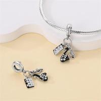 Pulsera de plata de dos tonos con colgante triple celestial de cuentas en forma de corazón para la fabricación de joyas - details 44