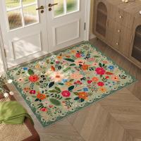 Alfombrilla Floral para entrada de baño y ducha, alfombra absorbente para puerta delantera, Stock listo - details 6