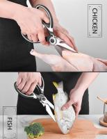 Tijeras de cocina multifuncionales de acero inoxidable para cortar pescado pollo utensilio de chef gadget accesorios para abrir botellas - details 3